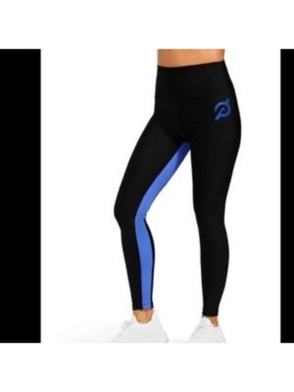 Peloton S Black Blue Athletic Leggings High Rise Compression Gym Yoga Cycling